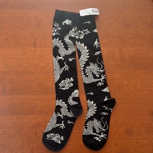 Brand new Natori Knee high Dragon socks